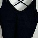 Vuori  Rib Crop Tank in Black Size Large Photo 0