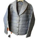 Isaac Mizrahi NEW  Live Denim Quilted Shawl Jacket LARGE Womens Puffer Insulated Photo 0