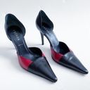 ESCADA Vintage Block Spectator Black Red Heels Size 8.5 Photo 1