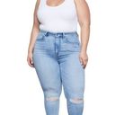 Good American  Good Legs Crop Light Wash Denim Jeans Plus Size 24 Photo 1