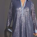 Pilcro  Long-Sleeve Sequin Mini Shirt Blue Dress. | Small Photo 7