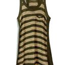 Michael Stars  Women's Paloma Striped Tank Top Cream Green Size 1 EUC Photo 0