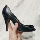 Moschino Cheap & Chic Leather Peeptoe Heels Photo 1