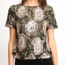 Endless Rose  Sequin and Mesh Floral Crop top Photo 0