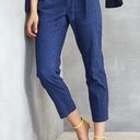 Banana Republic  Women's Chambray Avery Tie Waist Ankle Pants Dark Blue Size 2 Photo 0