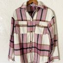 🌺 Bailey Rose Pink Plaid Flannel Shacket Size XS Photo 4