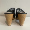 Veronica Beard Hardie Black Clogs Size 6 Perforated Leather Slip On Heeled Boho Photo 4