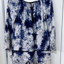 Romeo + Juliet Couture  BLUE WHITE BOHO TOP BLOUSE WOMENS SZ S P1-292 Photo 2