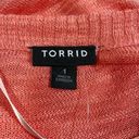 Torrid  Coral Size 1 Slub Shrug 3/4 Sleeve Cropped
Sweater; Great Condition Photo 1