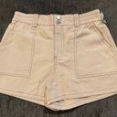 Full Tilt Tan Cargo Shorts with Brown Stitching Photo 0