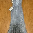 Macy's Beautiful baby blue corset back sequin prom dress with slit Photo 2