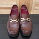 Salvatore Ferragamo Vintage  Sport ST09721 Brown Leather Loafers Horsebit Size 6B Photo 3