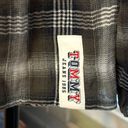 Tommy Hilfiger Tommy Jeans Womens Size Medium Plaid Peplum Smocked Top •Scoop Neck Long Sleeves Photo 8