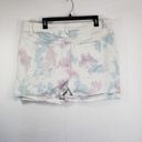 Lane Bryant  Signature Fit Boyfriend Midi Short Women Plus 16 Multi Denim Tie-Dye Photo 3