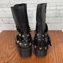 BCBGeneration BCBG Leather Buckram Option HEELED LOW BOOTS w/studs & buckles like new Photo 3