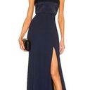 Cinq à Sept  Alexander Halter Full Length Gown Size 4 in Navy Photo 0