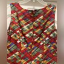 Kathie Lee Collection Vintage  Multicolored Geometric Printed Sleeveless Dress Photo 4