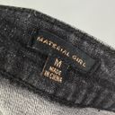 Material Girl  Black Washed Denim Zip Front Utility Mini Skirt M Photo 2