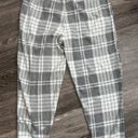 Aerie NWT  Snowed In Fuzzy Jogger Plaid Pant Size XL Gray Photo 4