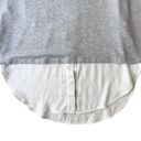 Vince  Long Sleeve Gray Jersey White Button Down Layered Top Women’s XS Photo 3