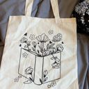 Book Themed Tan Tote Bag Photo 0