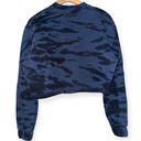 Apparis Women’s Size XS Blue Black Tie Dye Cropped Cotton Long Sleeve Sweatshirt Photo 1