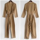 Black Crane 100% cotton jumpsuit in mocha Tan Size L Photo 4