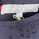 Hill House NWT  Mila Dress One Shoulder Navy Linen Blue Eyelet Sz S Photo 8