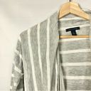 Tommy Hilfiger  Light Gray Stripe Open Front Cardigan Sweater S Photo 2