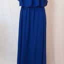 Rsvp NWT!  SUGARLIPS Royal Blue Chiffon Shoulder Ruffle A-line Maxi Formal Dress Photo 0