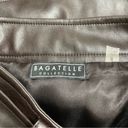 Bagatelle NWT  Collection Dark Brown Faux Leather Belted Pencil Skirt Size 4 NEW Photo 7