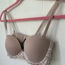 Natori  Beige Padded Demi Lace Bra ~ EUC Women’s Size 34B Photo 1