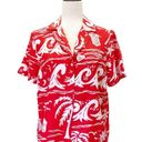 C&C California NWT  Linen Top Red & White Tropical Hawaiian Shirt Size Small NEW Photo 10