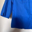 Harvé Benard NWOT Harve Benard Royal Blue w White Stitching Button Down Blouse L Photo 1