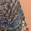 American Eagle Jegging Sweater Fair Isle Wool Mohair Grey Rainbow Small Photo 3