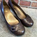 Me Too  Suri brown leather wedge flats size 8 Photo 0