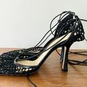 Bottega Veneta  Fishnet Mesh Leather Stiletto Heels Sandal Black Women's 39 / 8.5 Photo 9