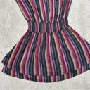 Rails  Lucca Brava Stripe Mini Dress Smocked V-Neck Linen Blend Size M Photo 5