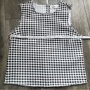 RD Style  Black and White Gingham Raw Edge Sleeveless Top Size Small NWOT Photo 6