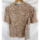 Nine West  Animal Print Ruffle Sleeve Tshirt Size medium Photo 5