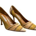 Manolo Blahnik  Plezek calf camel Nolo 90 heels size 38 $585 Photo 0