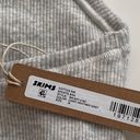 SKIMS NWT  Cotton Rib Sports Bra Light Gray Size M Photo 2