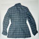 Anne Klein  II Black Gray Plaid Single Button Blazer Jacket Size 2 Women’s VNTG Photo 4