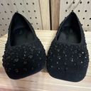 Vaneli Shoes Dressy Flats Bedeviled Beaded Like Brushed Material Black Sz 9M EUC Photo 4