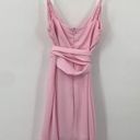 Lucy in the Sky  Wrap Skater Mini Dress Tie Waist Fit & Flare Flowy Light Pink L Photo 4