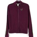 PINK - Victoria's Secret Y2k  PINK Maroon & Gold Zipper Logo Sweatshirt Small Photo 0