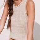 Anthropologie Pilcro Beige Ribbed Knit Tank Top Small Photo 0