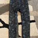 Lululemon  Wunder Train High Rise Tight Leggings 25” Foil Metallic Floral Black 6 Photo 0