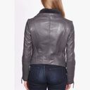 Christian Reed white leather jacket with Sherpa fur collar XL NWT Photo 1