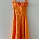 House Of CB  Carmen Midi Dress in Tangerine XS Photo 10